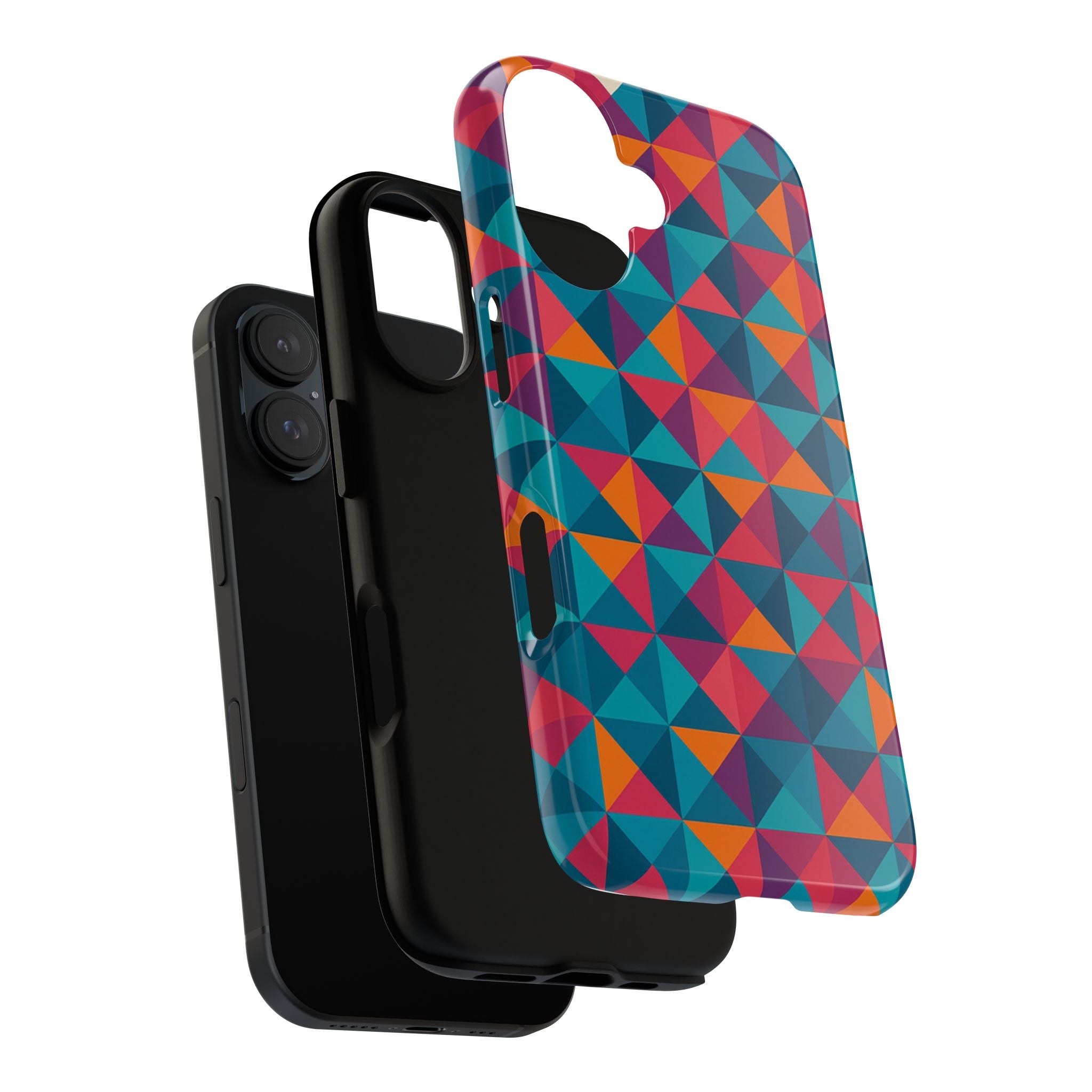 Geometric Patterned Phone Case - Colorful Tough Cases for Creative Individuals