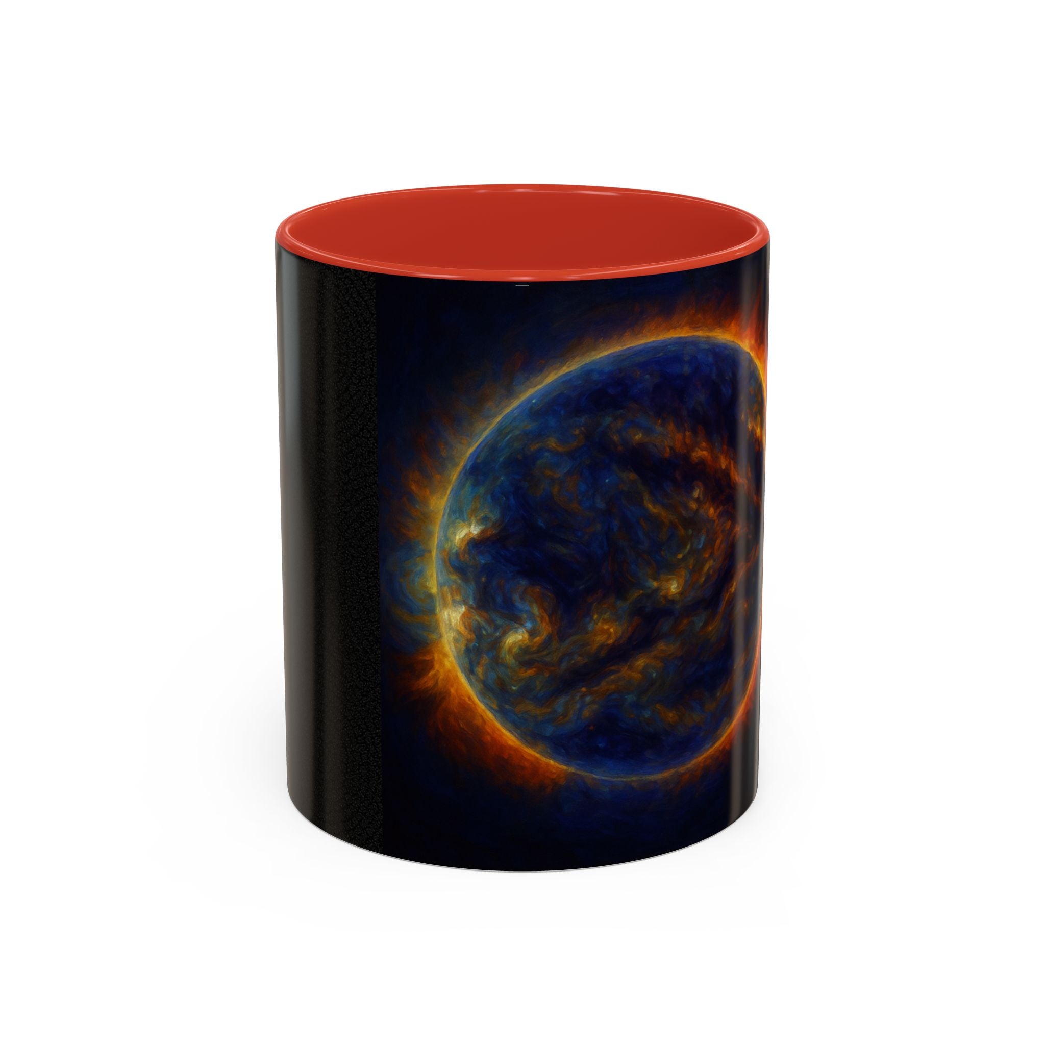 Artistic Sun Accent Coffee Mug - Cosmic Style for Space Lovers