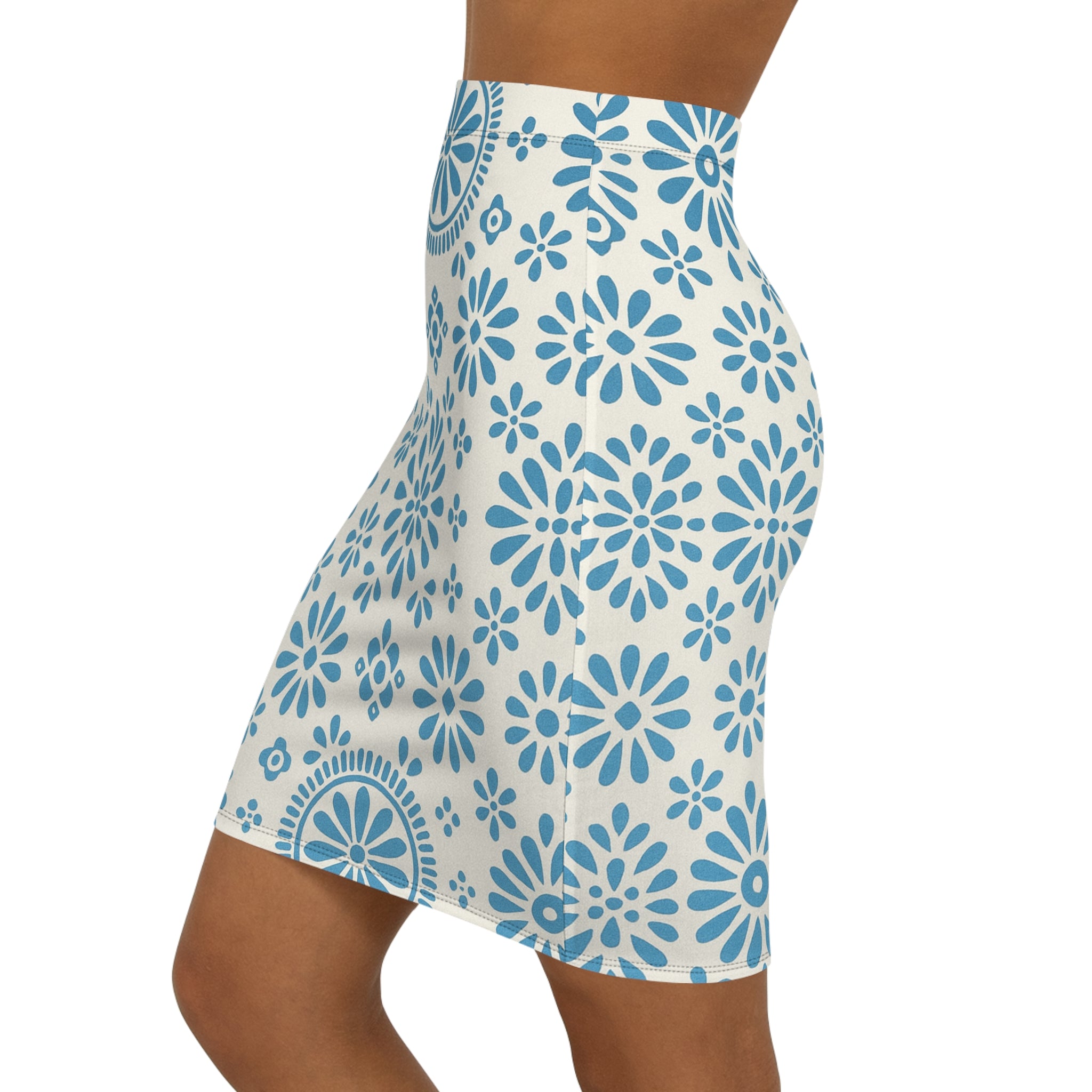 Floral Print Women's Mid-Waist Pencil Skirt | Stylish & Comfortable Summer Wear