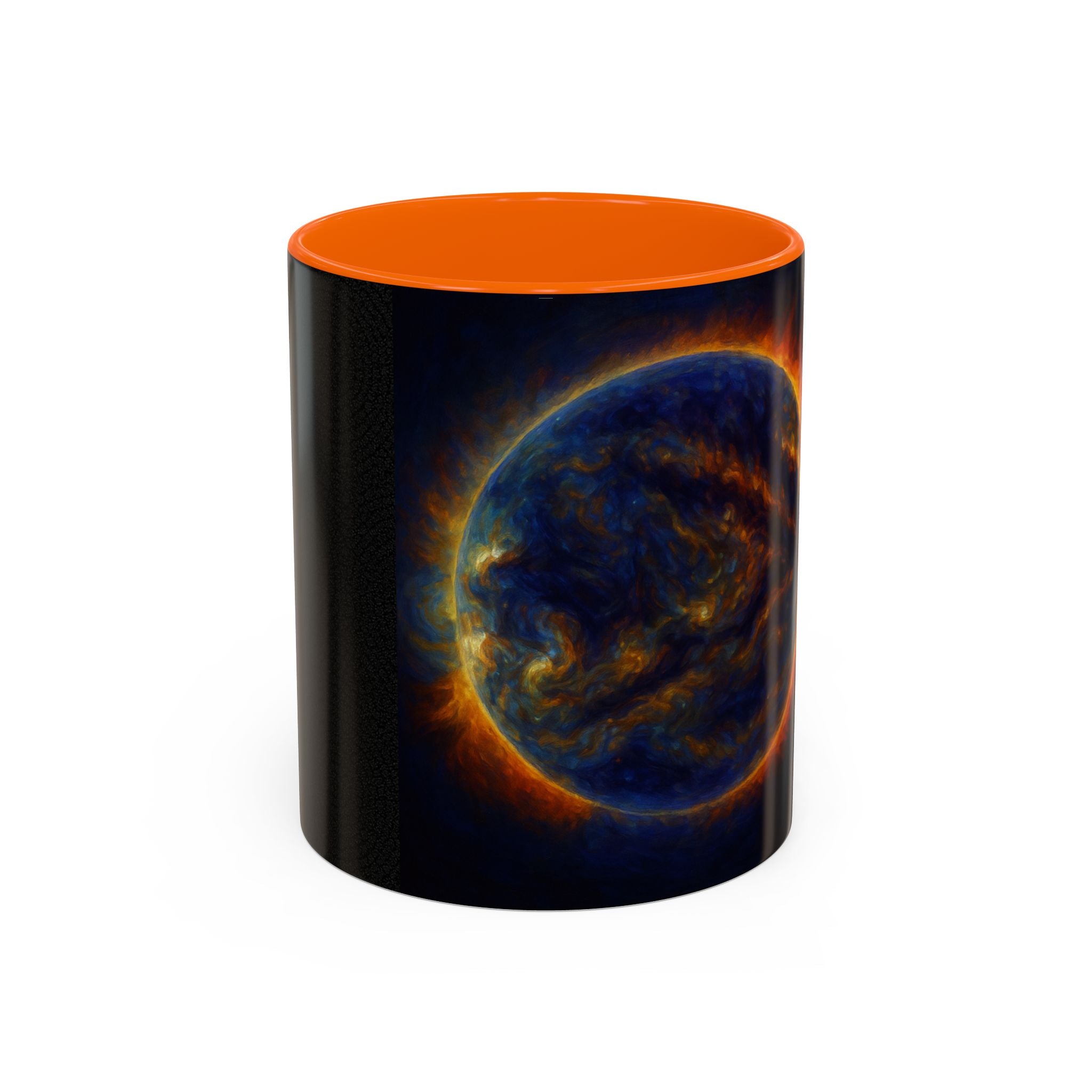 Artistic Sun Accent Coffee Mug - Cosmic Style for Space Lovers