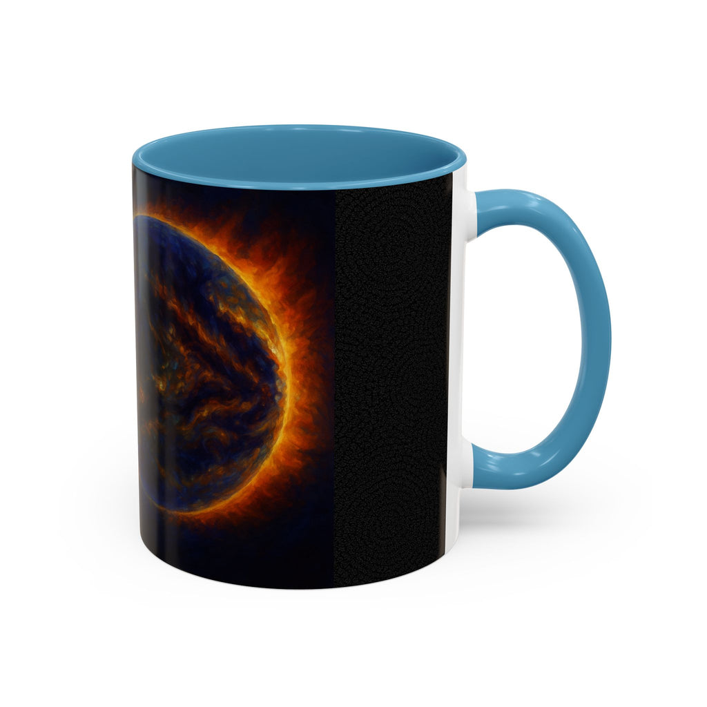 Artistic Sun Accent Coffee Mug - Cosmic Style for Space Lovers