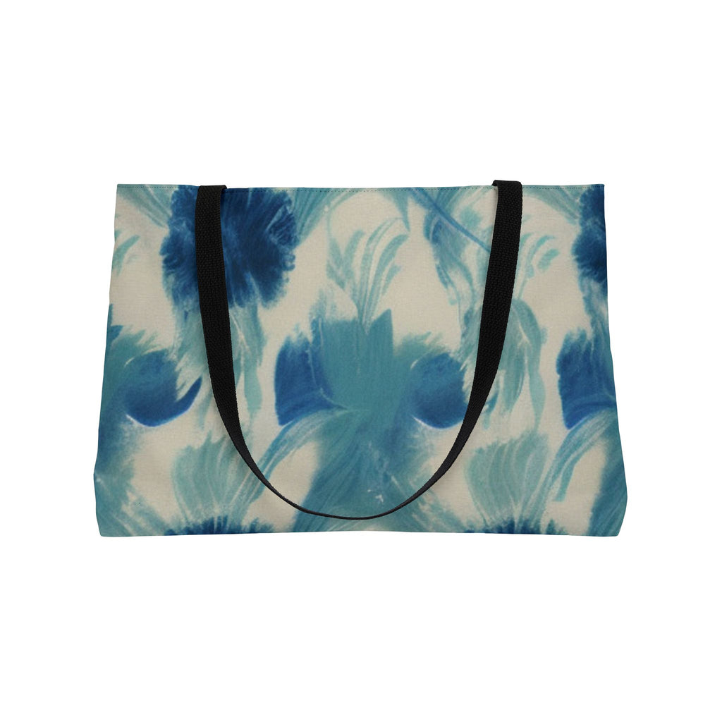 Blue Floral Weekender Tote Bag - Perfect for Travel, Beach, and Everyday Use