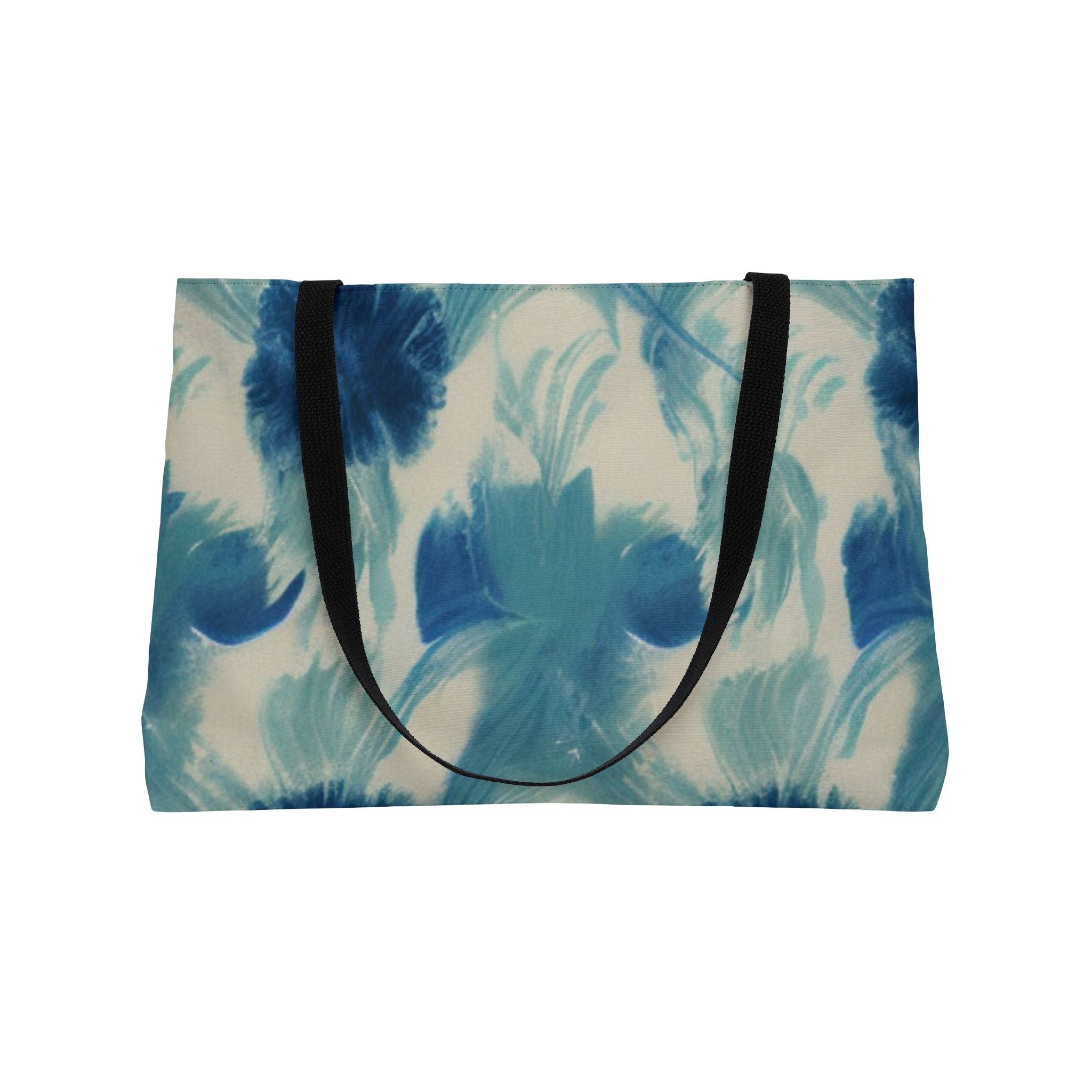 Blue Floral Weekender Tote Bag - Perfect for Travel, Beach, and Everyday Use