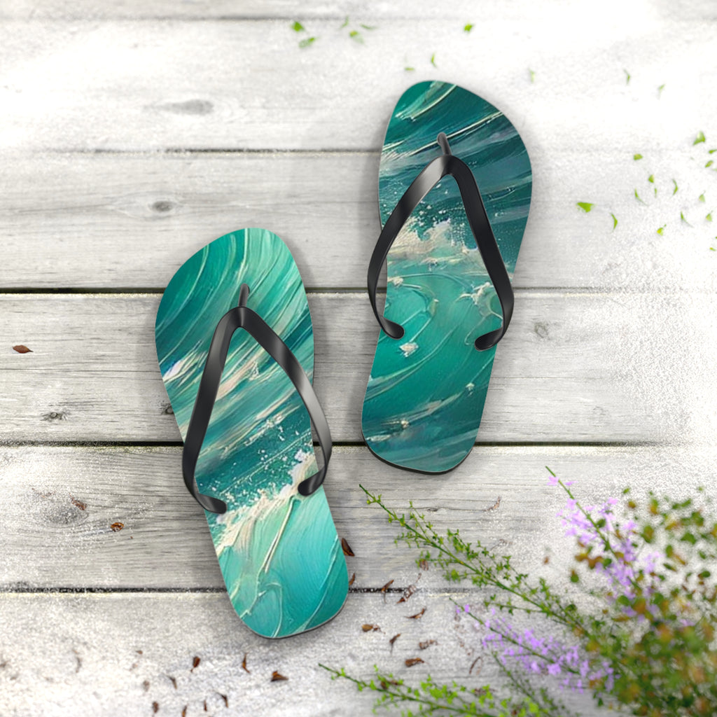 Comfortable Summer Flip Flops - Blue Casual Sandals for Beach & Vacation