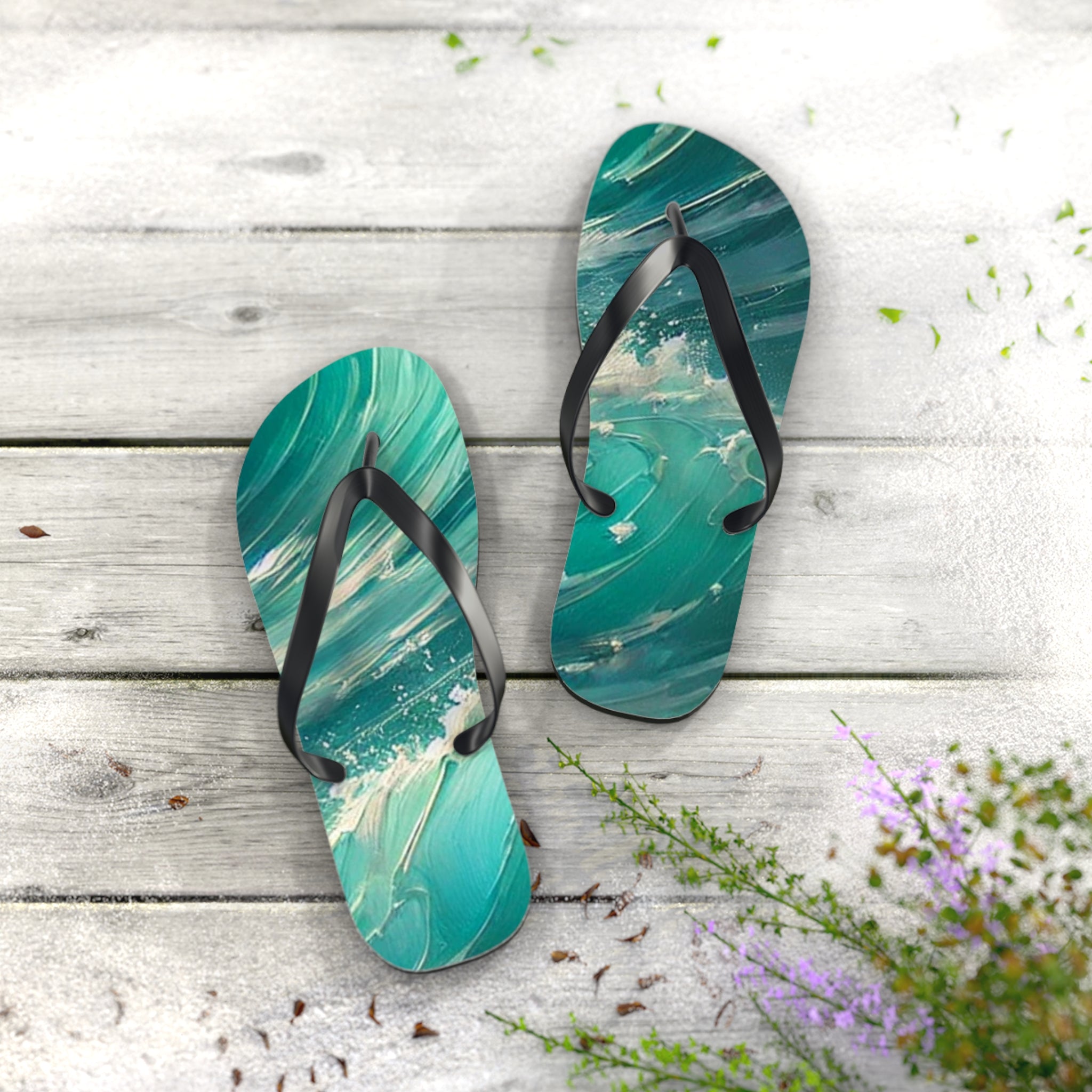 Comfortable Summer Flip Flops - Blue Casual Sandals for Beach & Vacation