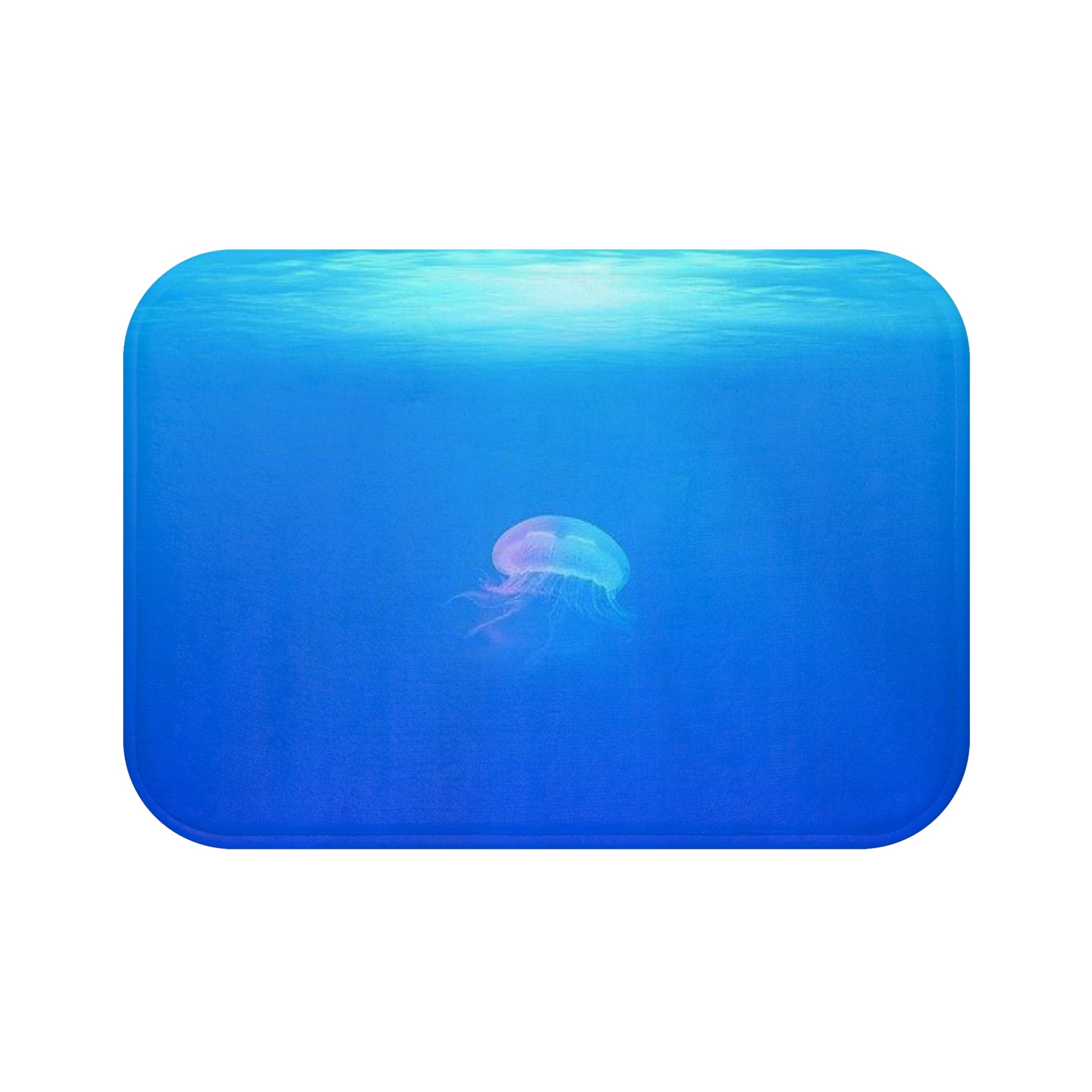 Jellyfish in Water Bath Mat - Coastal Decor for Beach Lovers