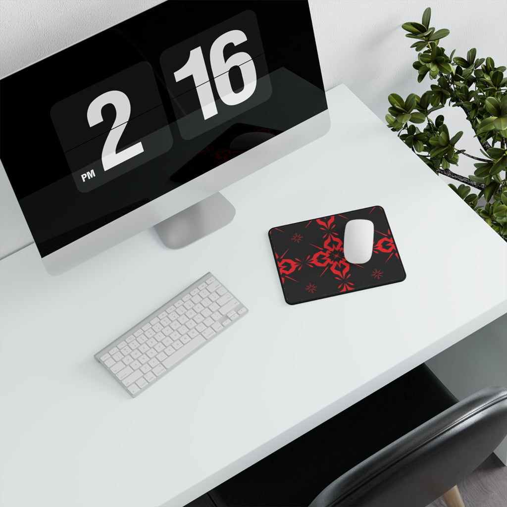 Gaming Mouse Pad with Non-Slip Design - Red & Black Pattern