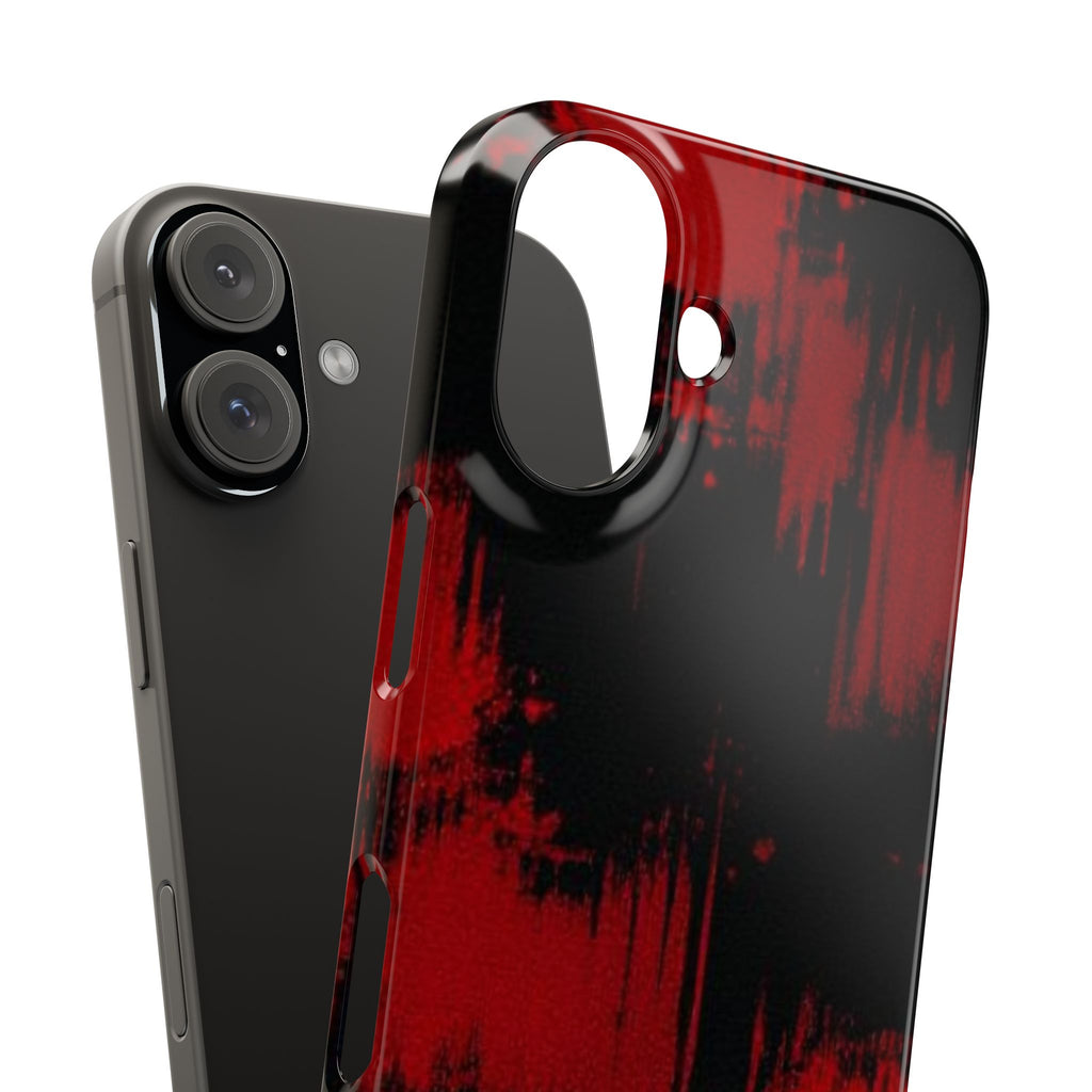 Bold Red Abstract Snap Case for Phones - Stylish & Protective Cover