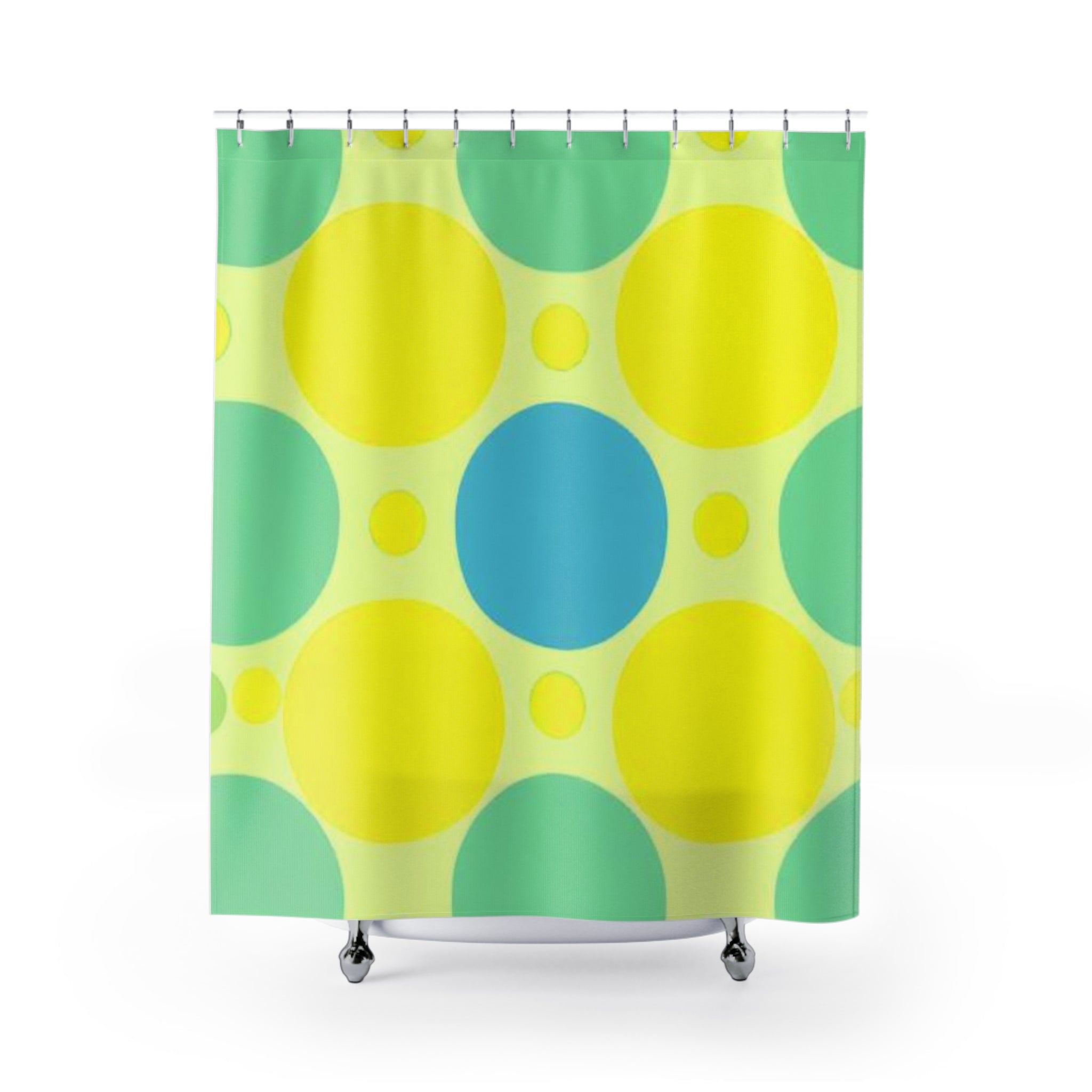 Colorful Geometric Shower Curtain – Bright Summer Vibes for Modern Bathrooms