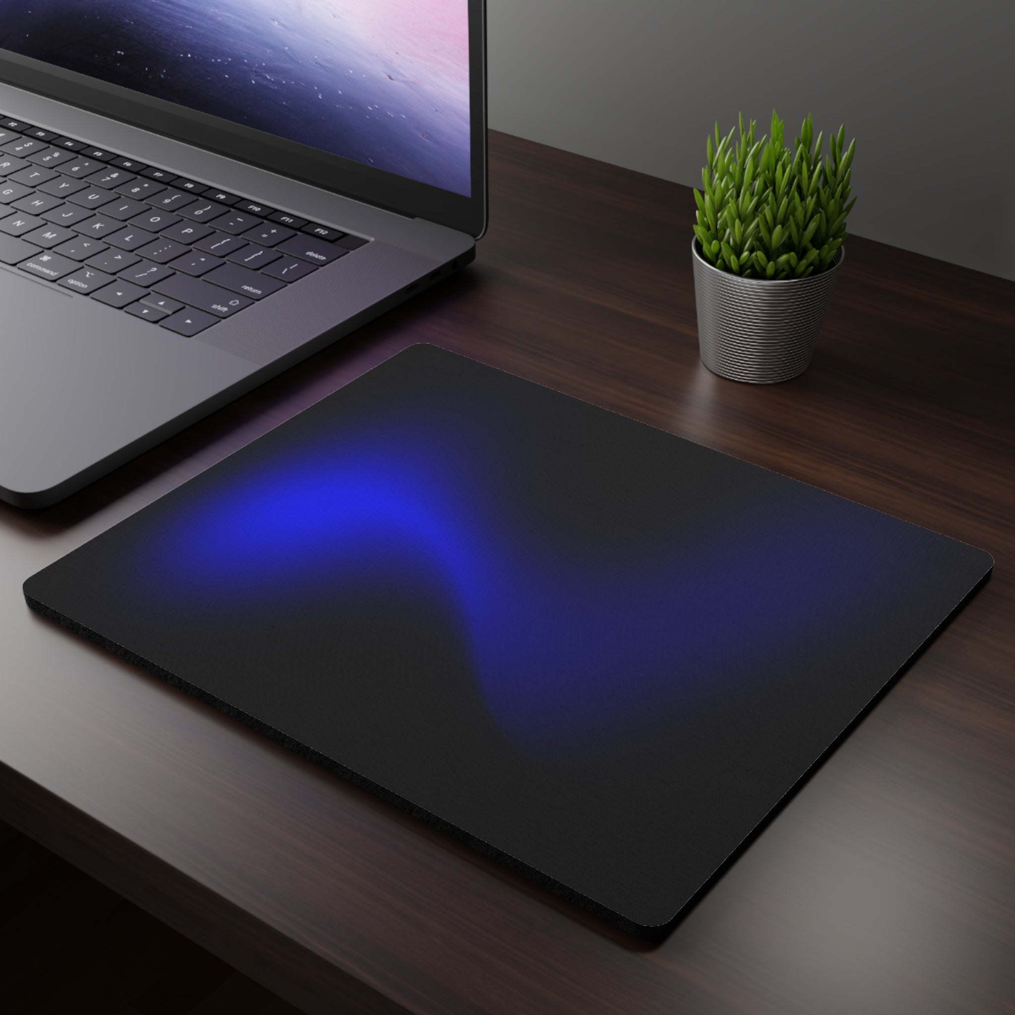 Modern Blue Wave Rectangular Mouse Pad - Stylish Office Accessory