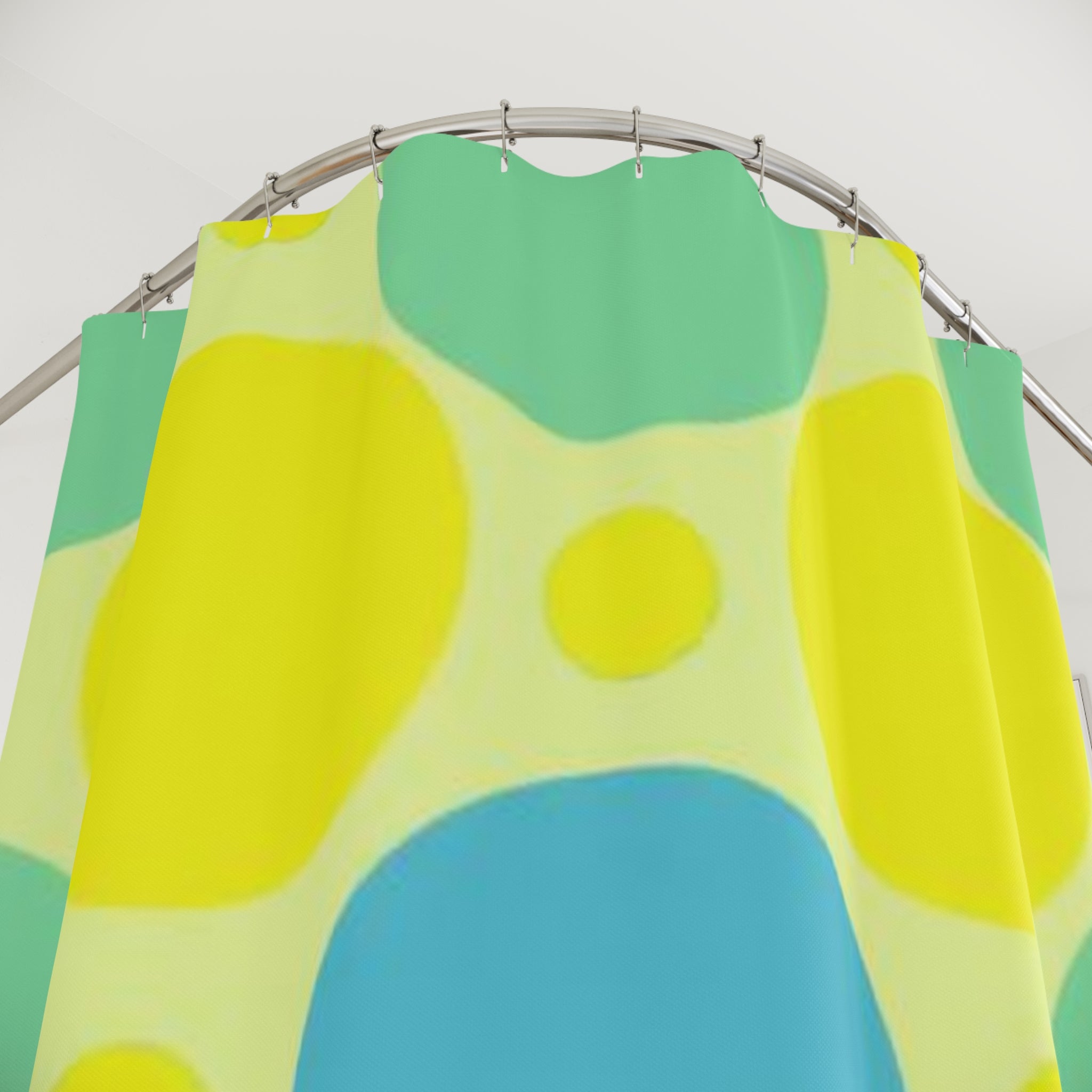 Colorful Geometric Shower Curtain – Bright Summer Vibes for Modern Bathrooms