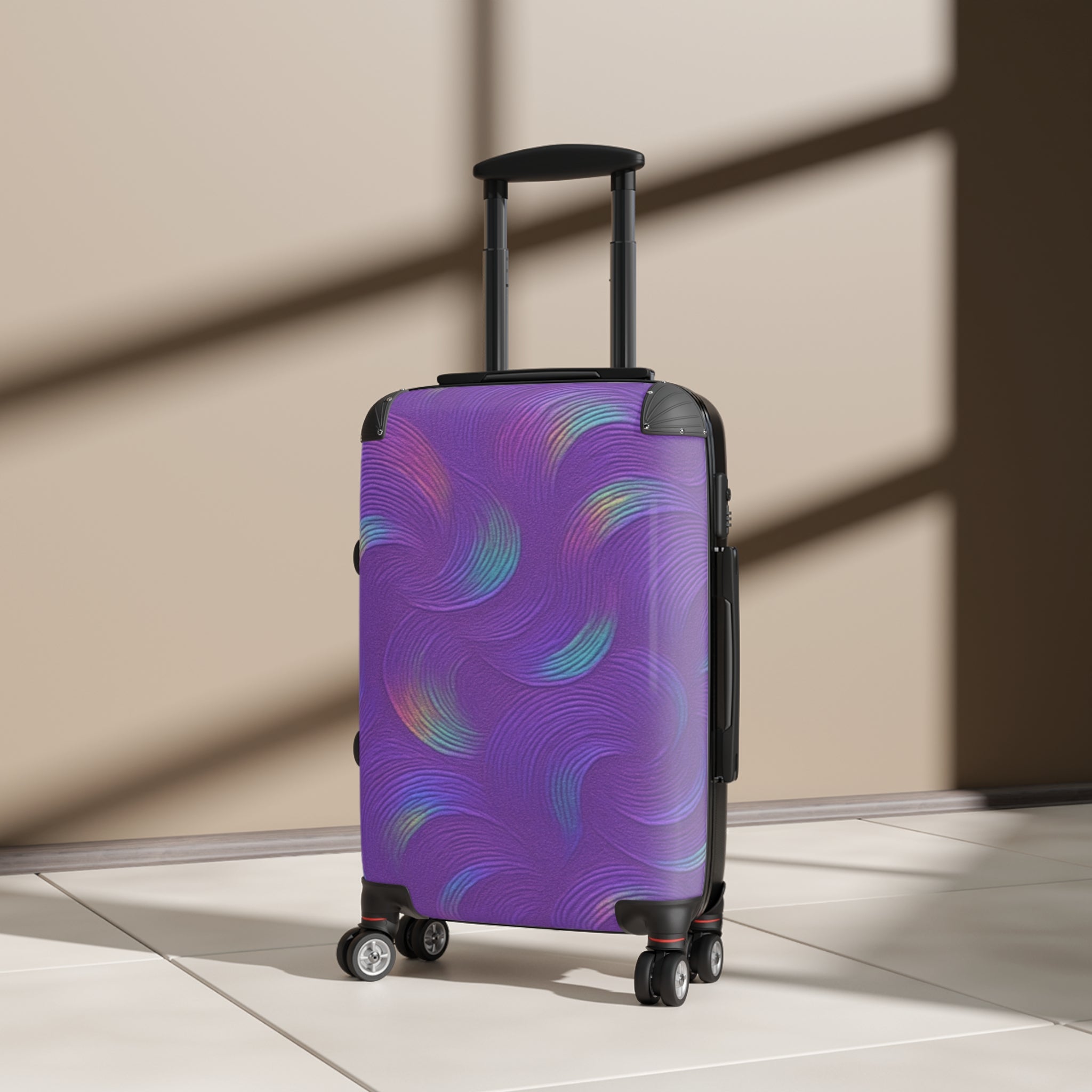 Colorful Swirl Pattern Suitcase - Durable Travel Luggage for Stylish Adventures