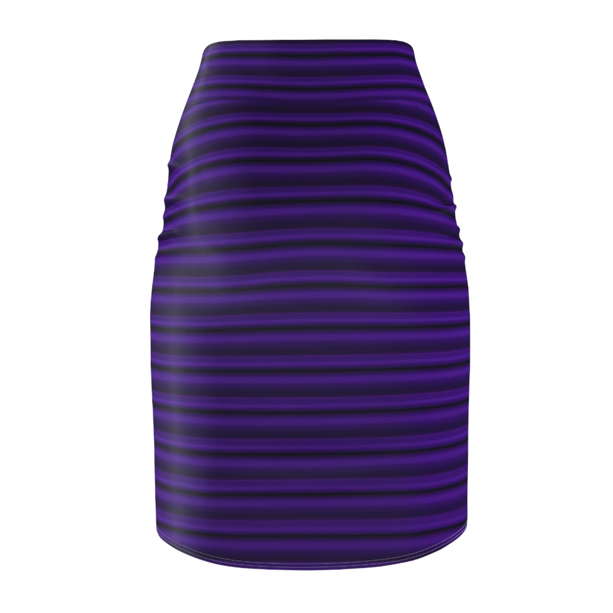 Elegant Purple Striped Pencil Skirt for Women