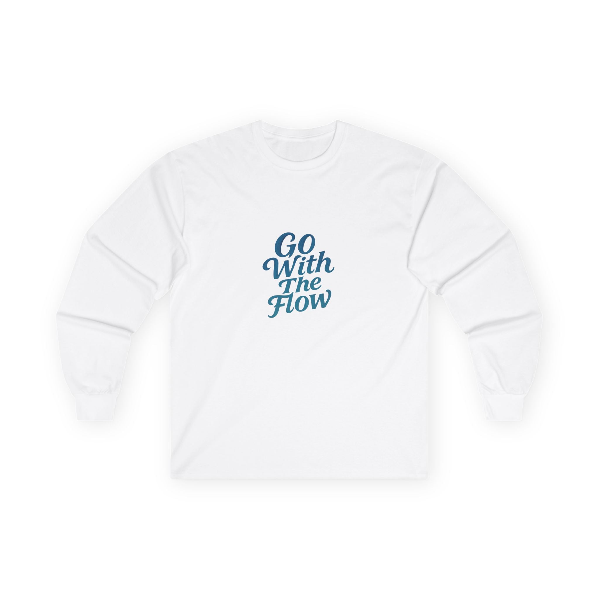Go With The Flow Long Sleeve Tee - Unisex Cotton Shirt for Relaxed Styling