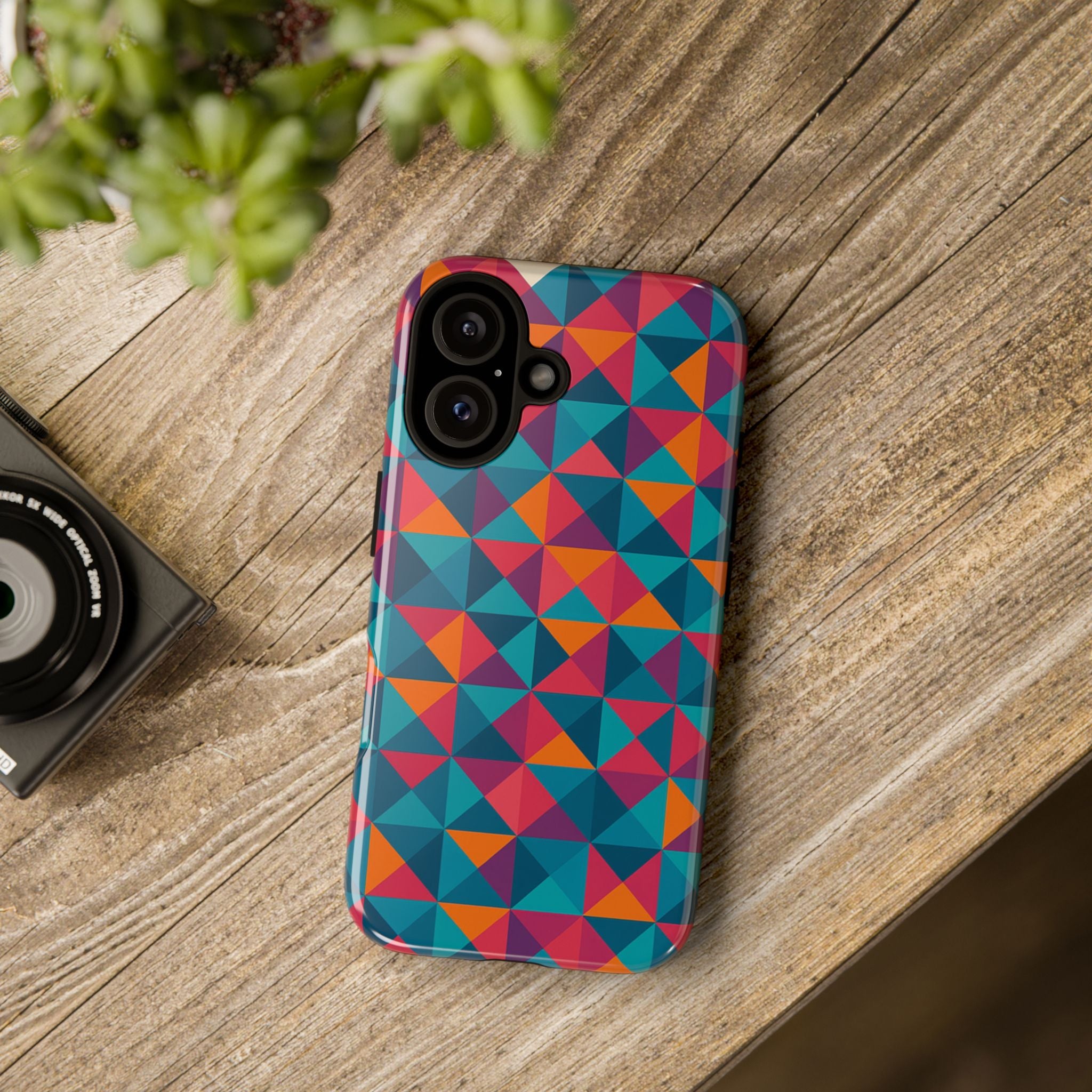 Geometric Patterned Phone Case - Colorful Tough Cases for Creative Individuals
