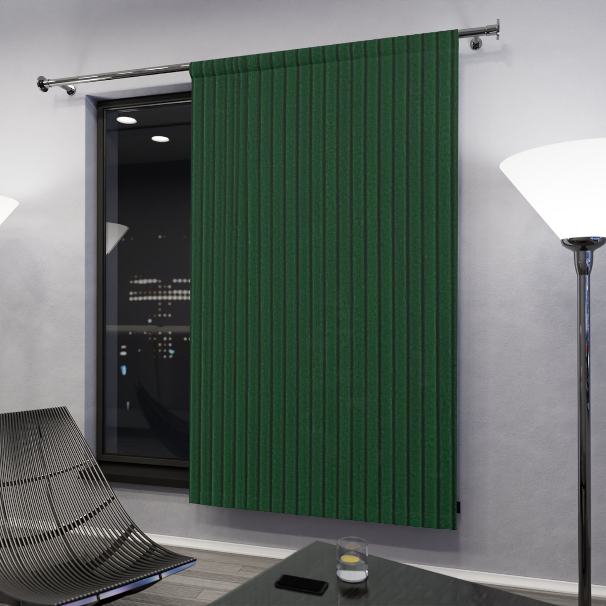 Elegant Green Window Curtain Panel - 1 Piece for Home Decor