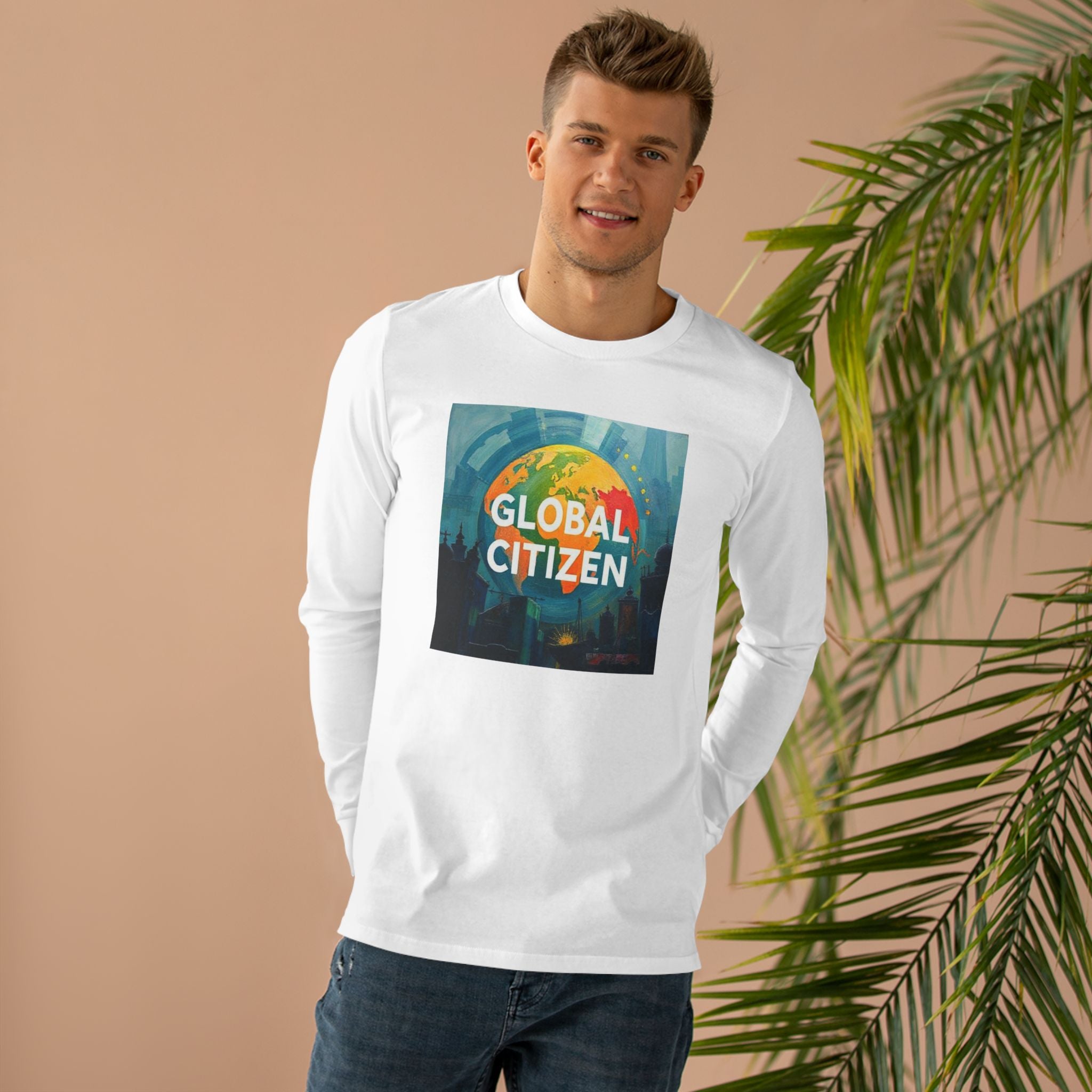 Global Citizen Men’s Long Sleeve Tee - Stylish & Comfy for Every Occasion