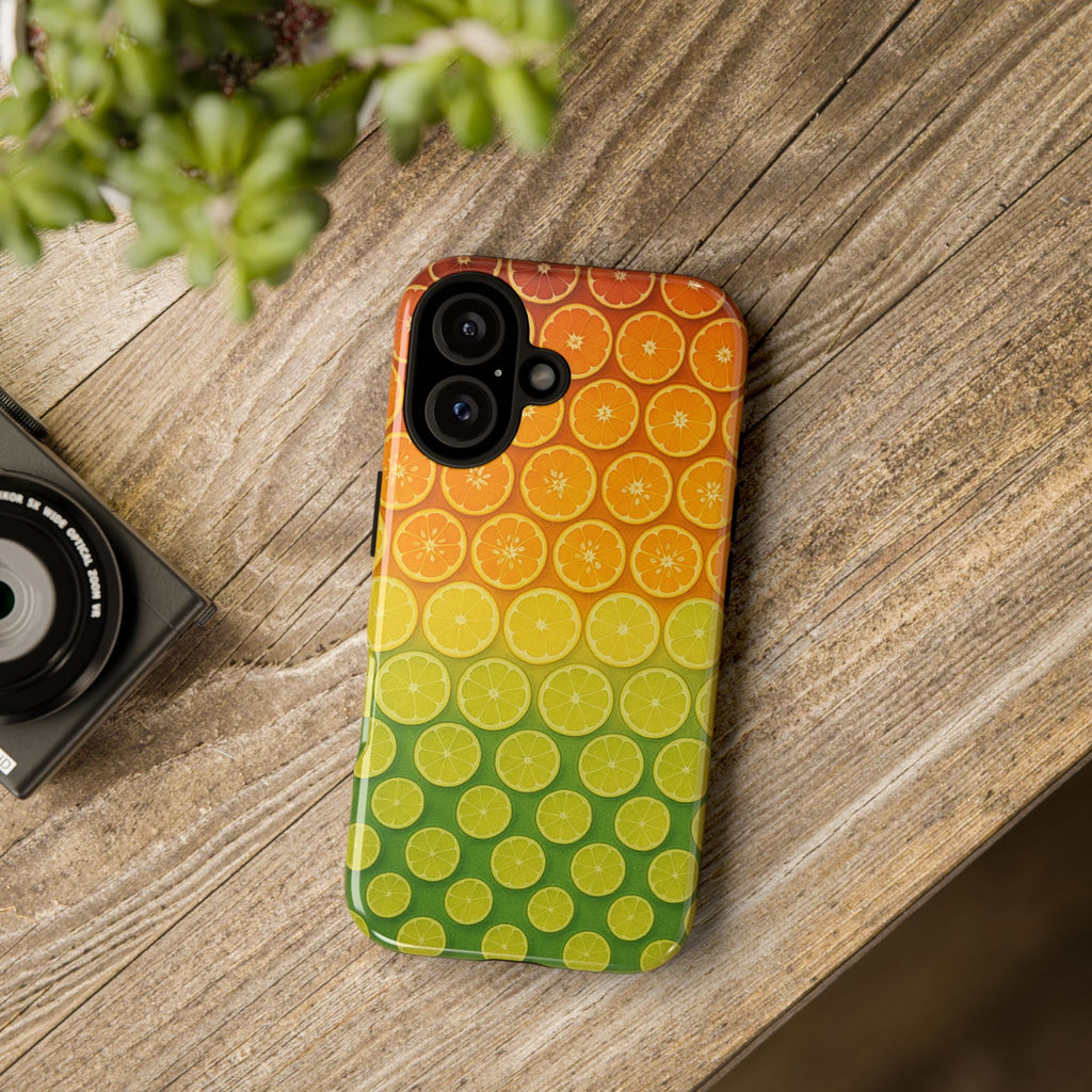 Citrus Pattern Tough Case for iPhone - Summer Vibe Protection