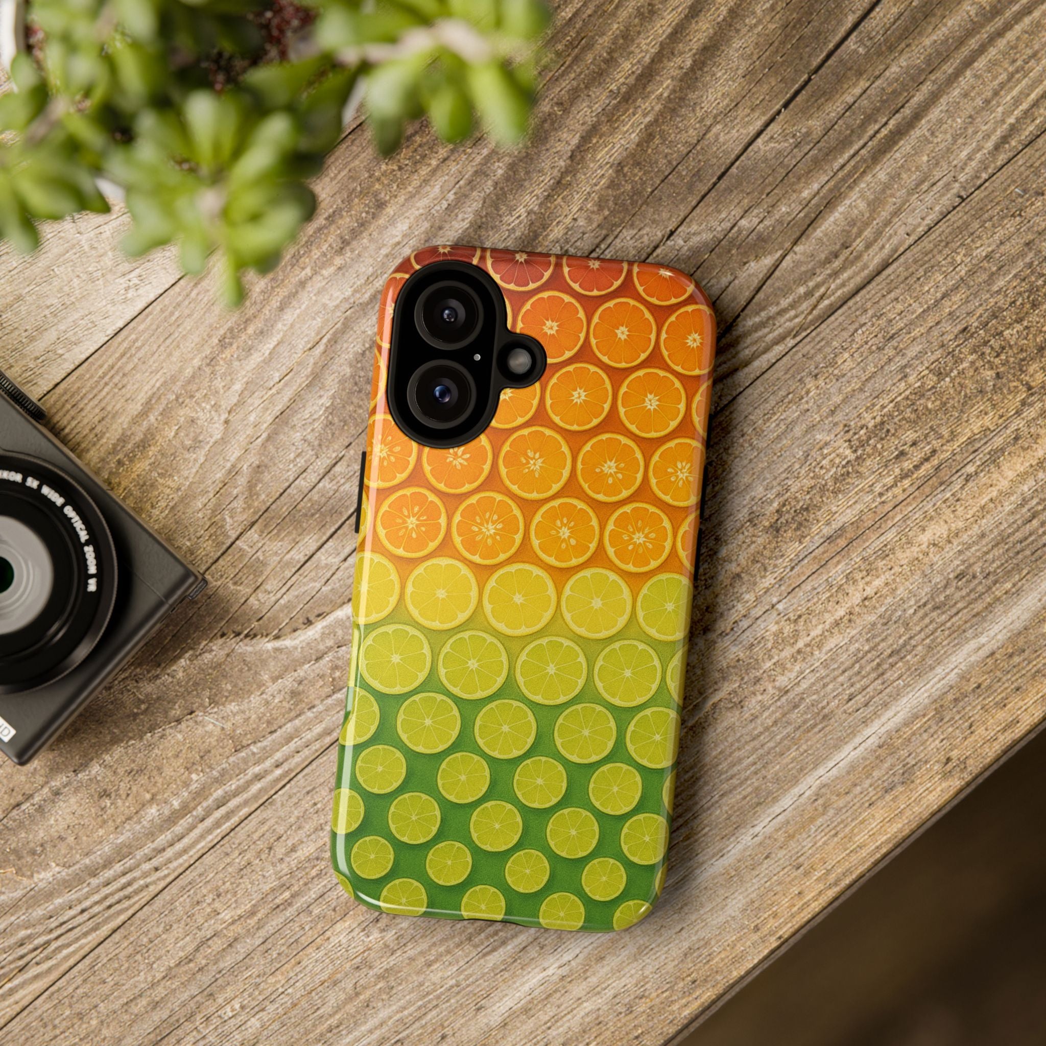 Citrus Pattern Tough Case for iPhone - Summer Vibe Protection